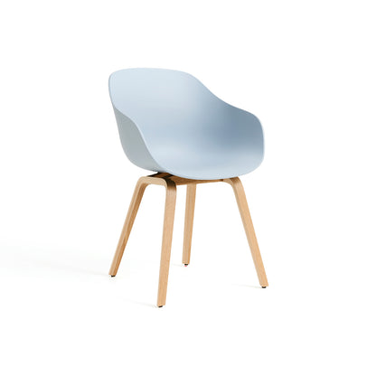 About A Chair AAC 222 - New Colours by HAY / Slate Blue Shell / Lacquered Oak Base
