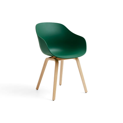 About A Chair AAC 222 - New Colours by HAY / Teal Green Shell / Lacquered Oak Base