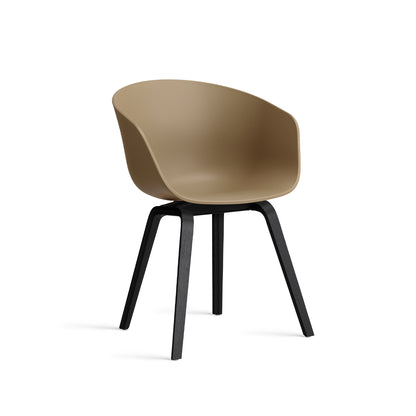 About A Chair AAC 2 (New Colours) by HAY - Black Lacquered Oak / Clay 2.0