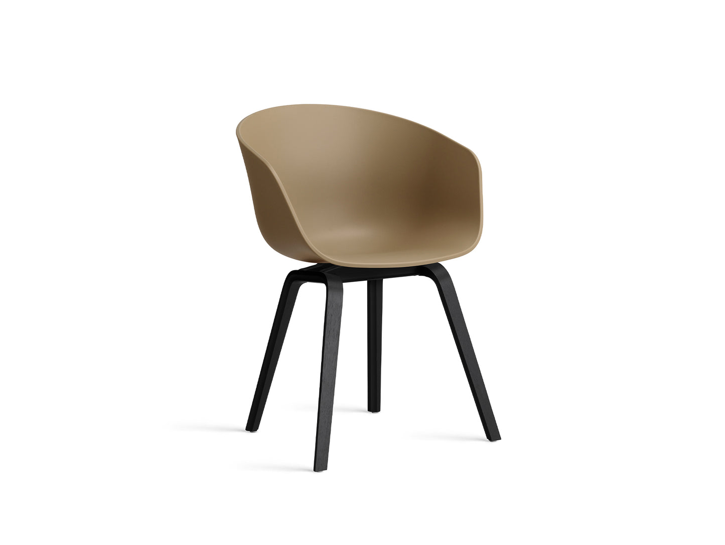About A Chair AAC 2 (New Colours) by HAY - Black Lacquered Oak / Clay 2.0