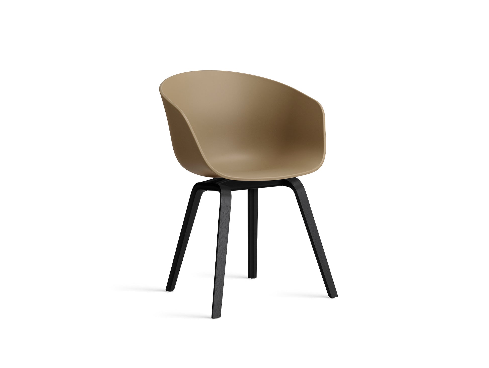 About A Chair AAC 2 (New Colours) by HAY - Black Lacquered Oak / Clay 2.0