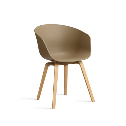 About A Chair AAC 2 (New Colours) by HAY - Lacquered Oak / Clay 2.0