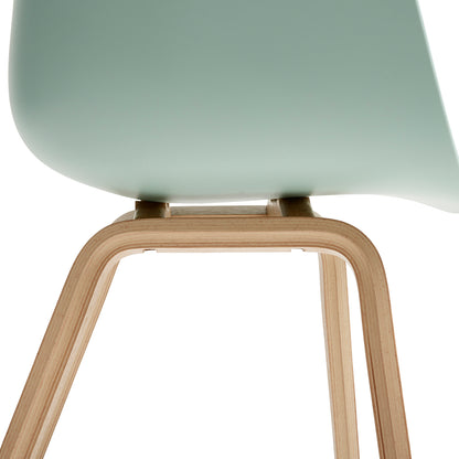 About A Chair AAC 22 - New Colours by HAY - Dusty Mint Shell / Lacquered Oak Base