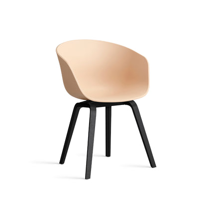 About A Chair AAC 2 (New Colours) by HAY - Black Lacquered Oak / Pale Peach 2.0