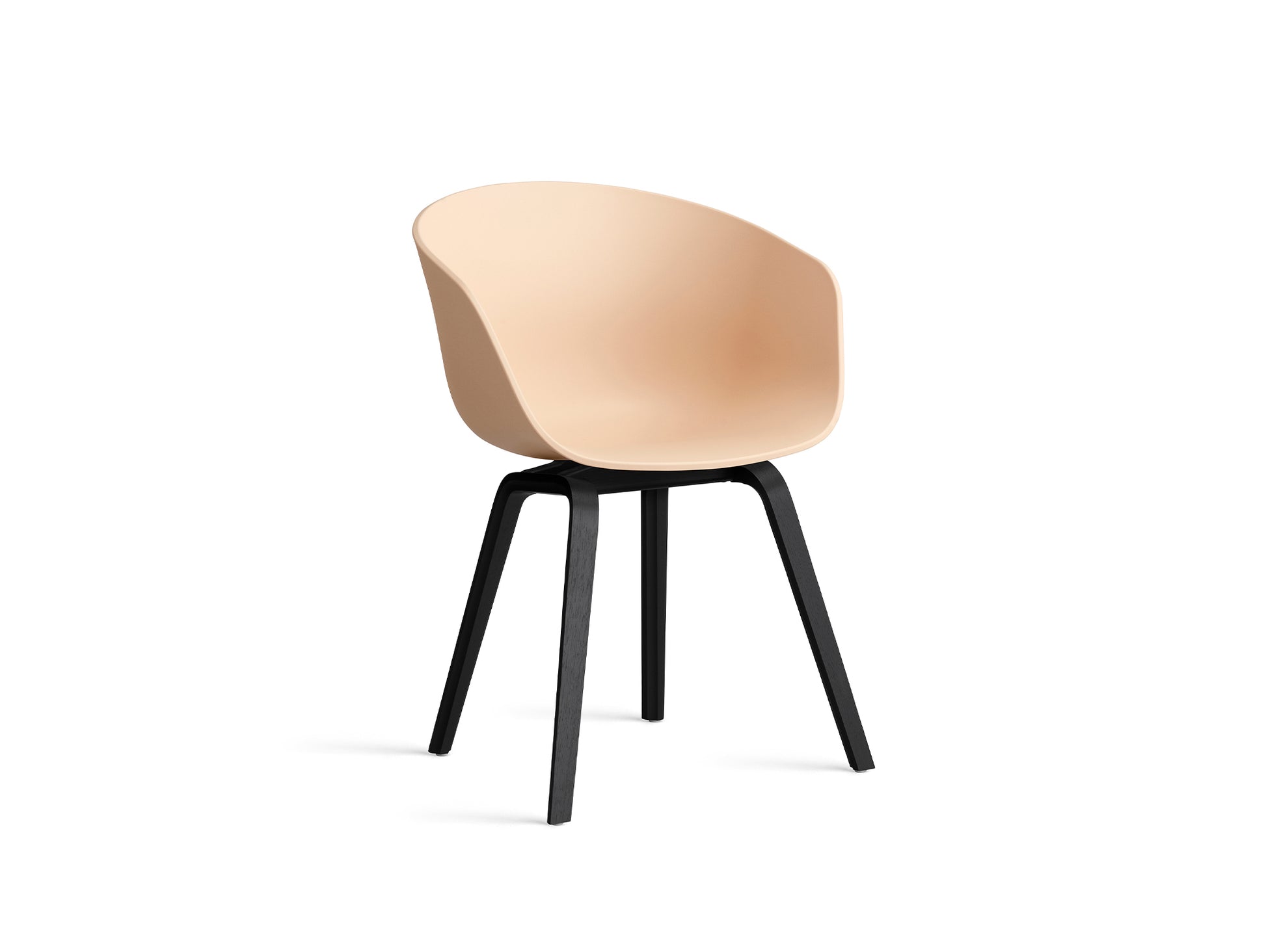 About A Chair AAC 2 (New Colours) by HAY - Black Lacquered Oak / Pale Peach 2.0