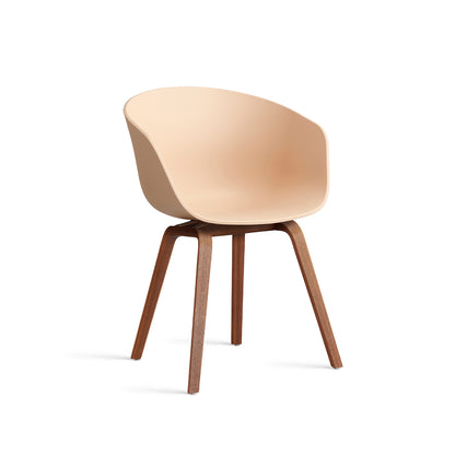 About A Chair AAC 2 (New Colours) by HAY - Lacquered Walnut / Pale Peach 2.0