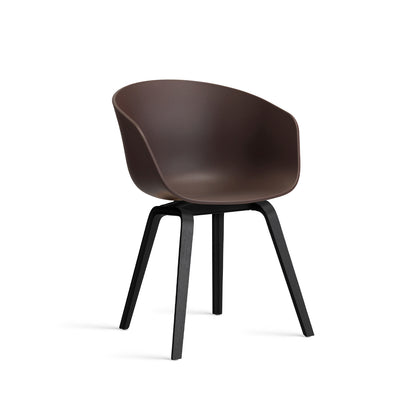 About A Chair AAC 2 (New Colours) by HAY - Black Lacquered Oak / Raisin 2.0
