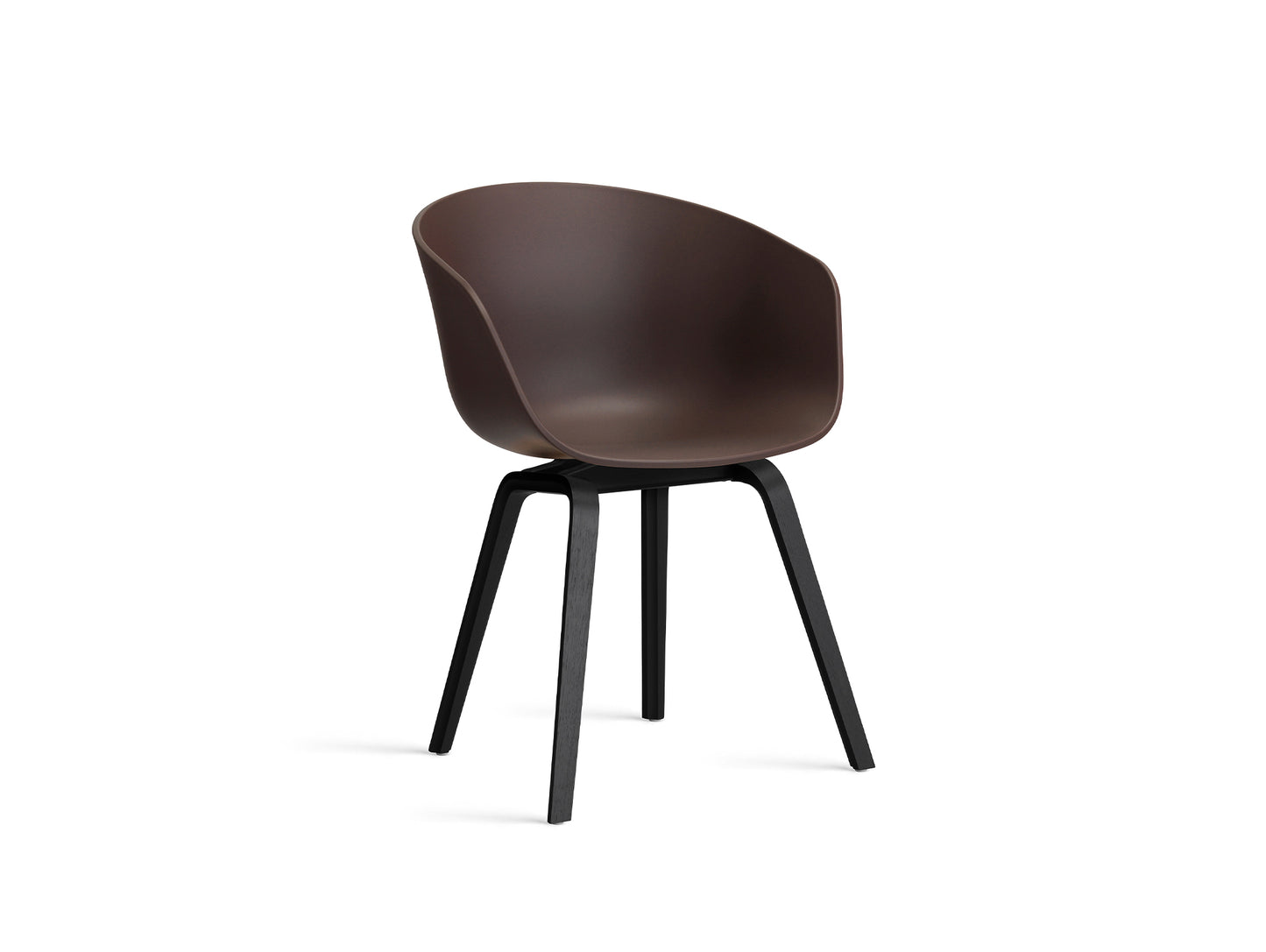 About A Chair AAC 2 (New Colours) by HAY - Black Lacquered Oak / Raisin 2.0