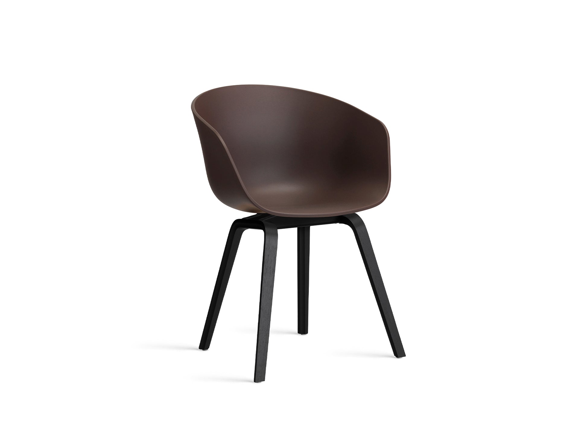 About A Chair AAC 2 (New Colours) by HAY - Black Lacquered Oak / Raisin 2.0
