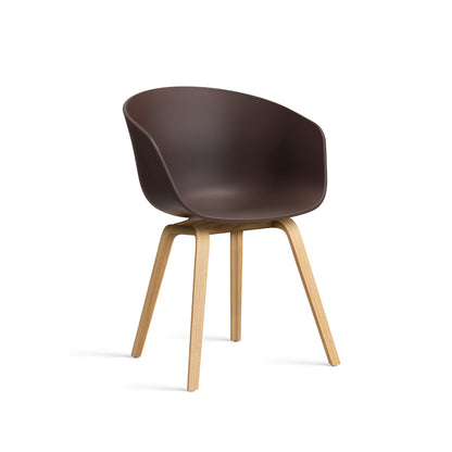 About A Chair AAC 2 (New Colours) by HAY - Lacquered Oak / Raisin 2.0