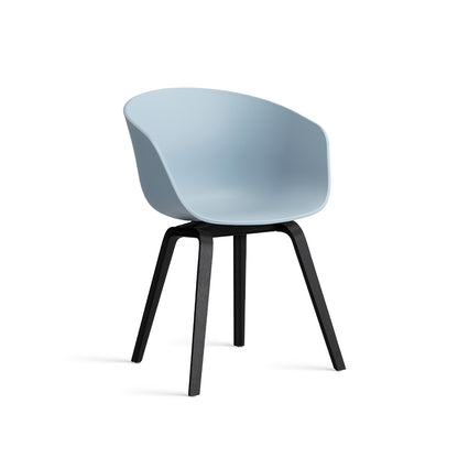 About A Chair AAC 2 (New Colours) by HAY - Black Lacquered Oak / Slate Blue 2.0
