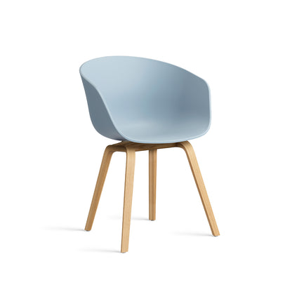 About A Chair AAC 2 (New Colours) by HAY - Lacquered Oak / Slate Blue 2.0