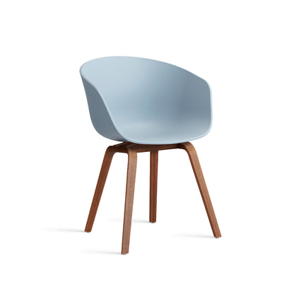 About A Chair AAC 2 (New Colours) by HAY - Lacquered Walnut / Slate Blue 2.0