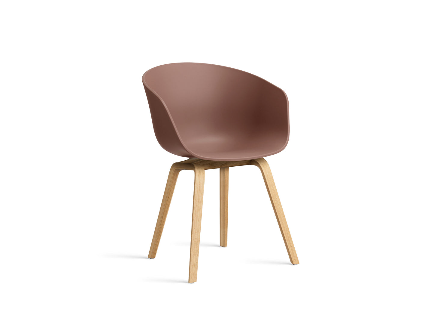About A Chair AAC 2 (New Colours) by HAY - Lacquered Oak / Soft Brick 2.0