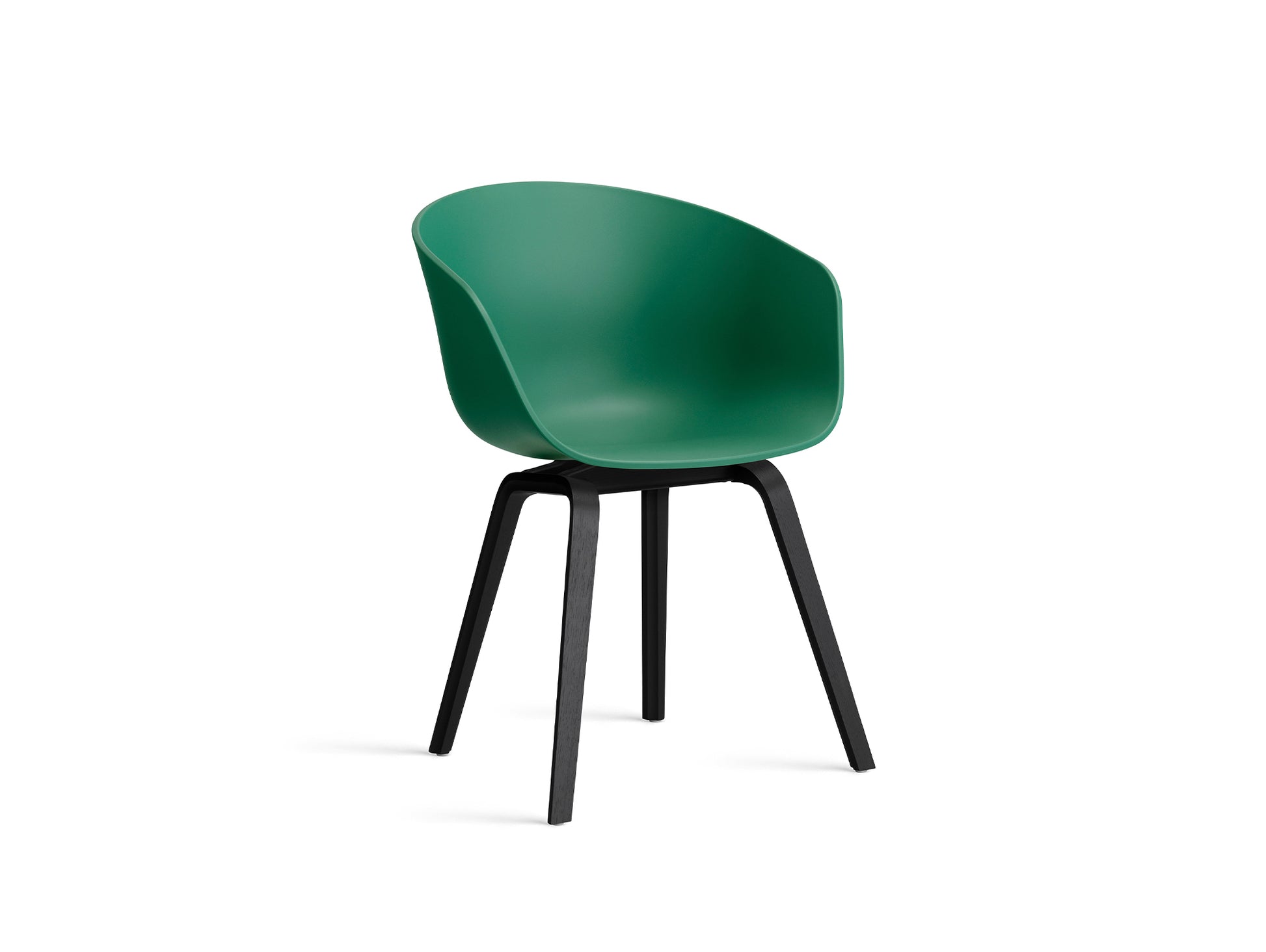 About A Chair AAC 2 (New Colours) by HAY - Black Lacquered Oak / Teal Green 2.0