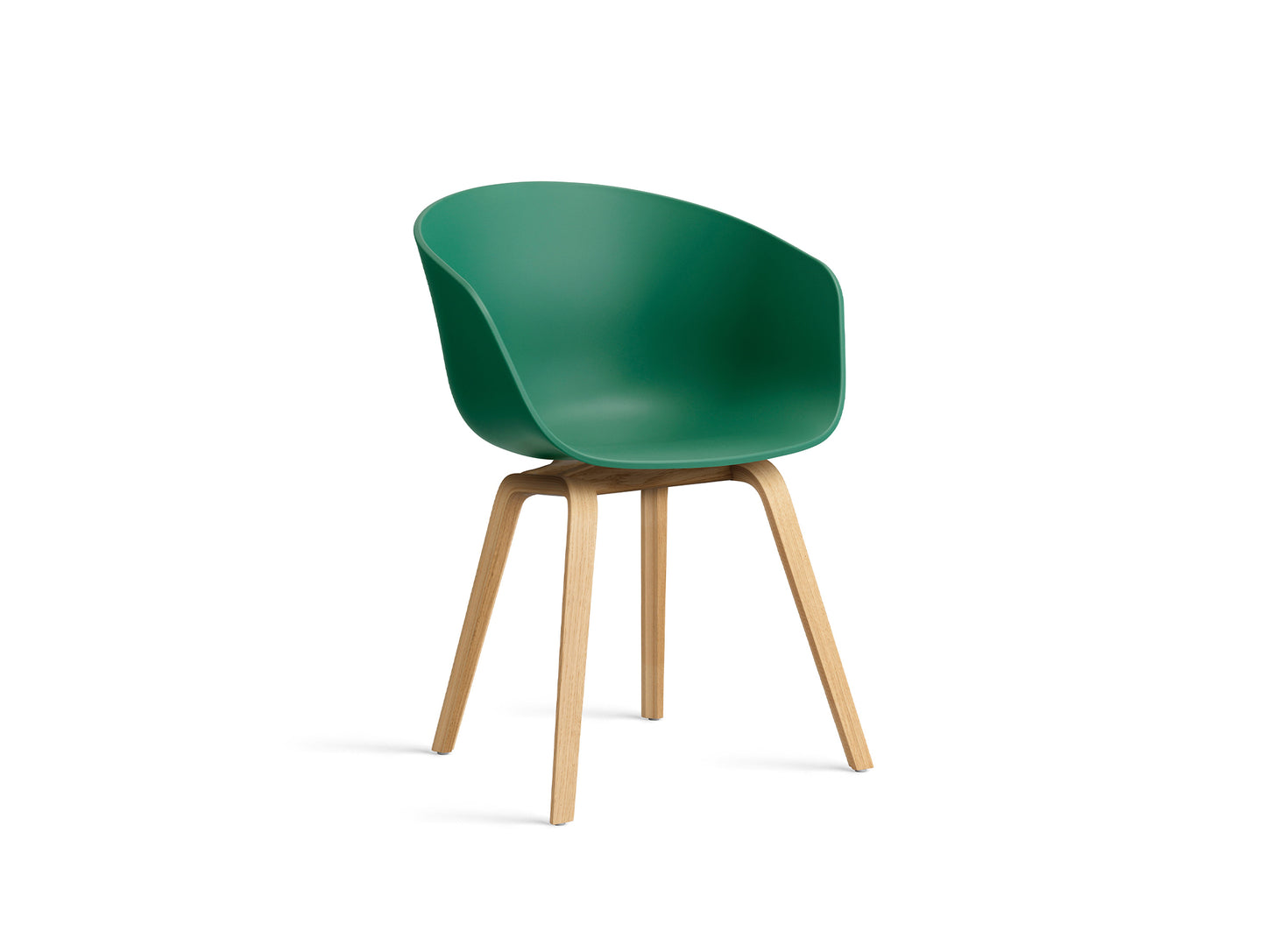 About A Chair AAC 2 (New Colours) by HAY - Lacquered Oak / Teal Green 2.0