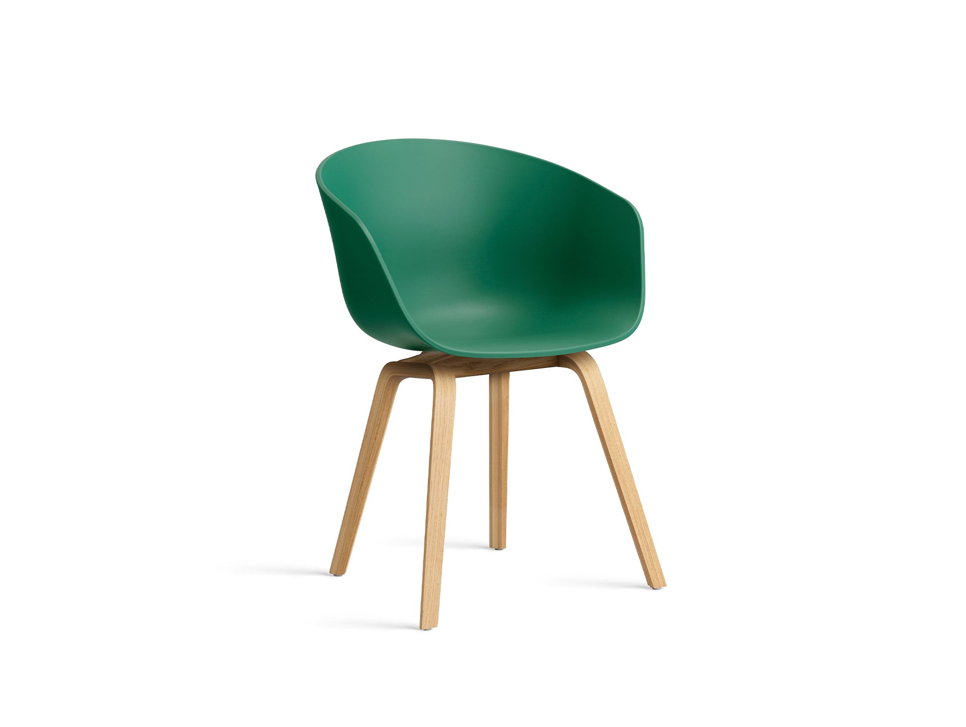 About A Chair AAC 2 (New Colours) by HAY - Lacquered Oak / Teal Green 2.0