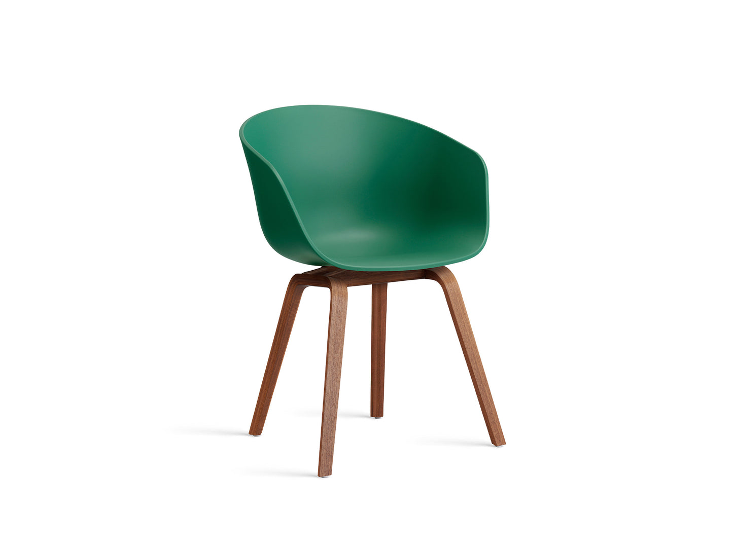 About A Chair AAC 2 (New Colours) by HAY - Lacquered Walnut / Teal Green 2.0