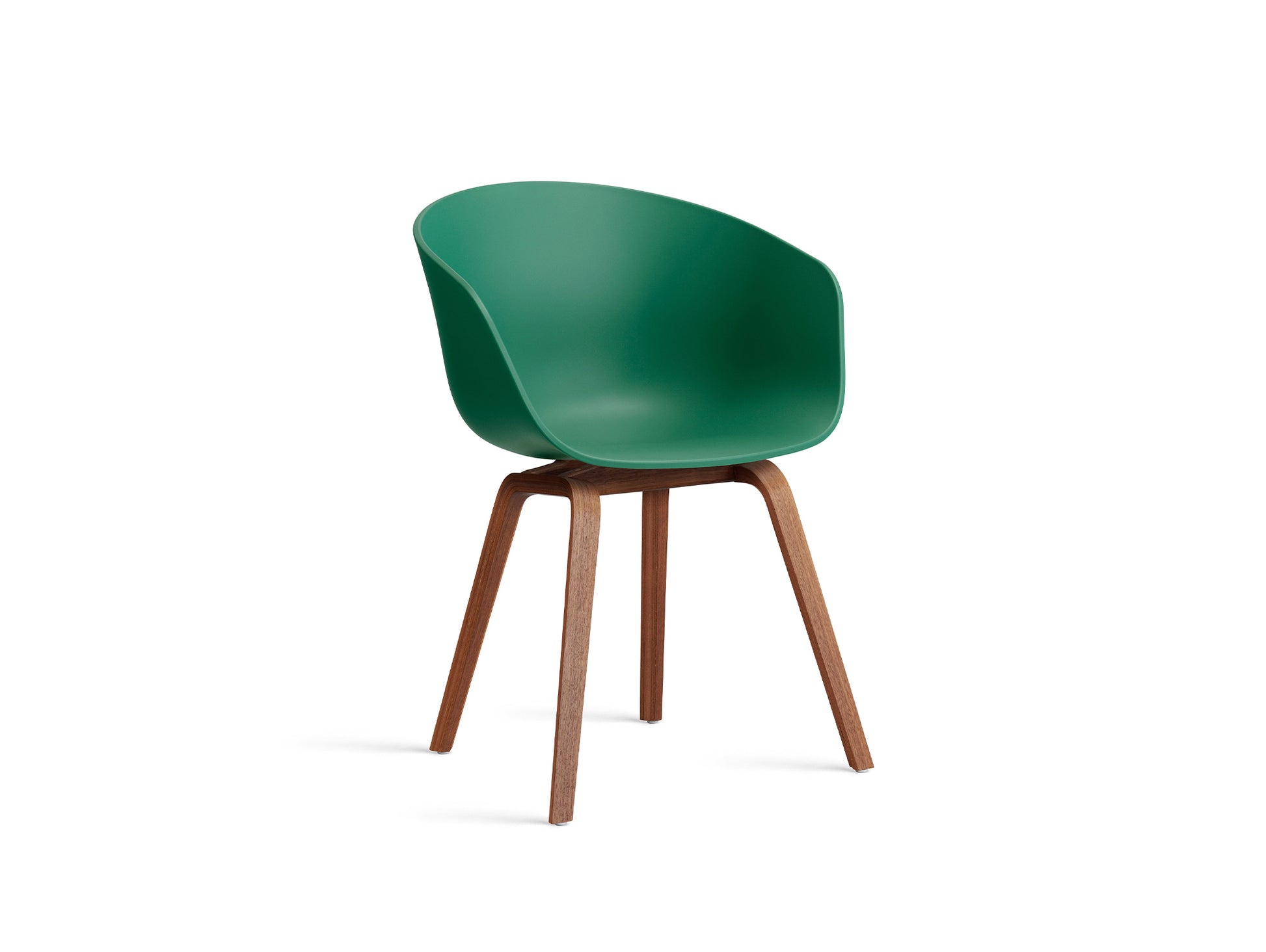 About A Chair AAC 2 (New Colours) by HAY - Lacquered Walnut / Teal Green 2.0
