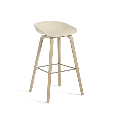 About A Stool AAS 32 by HAY - H 75cm / Melange Cream Shell / Soaped Oak Base
