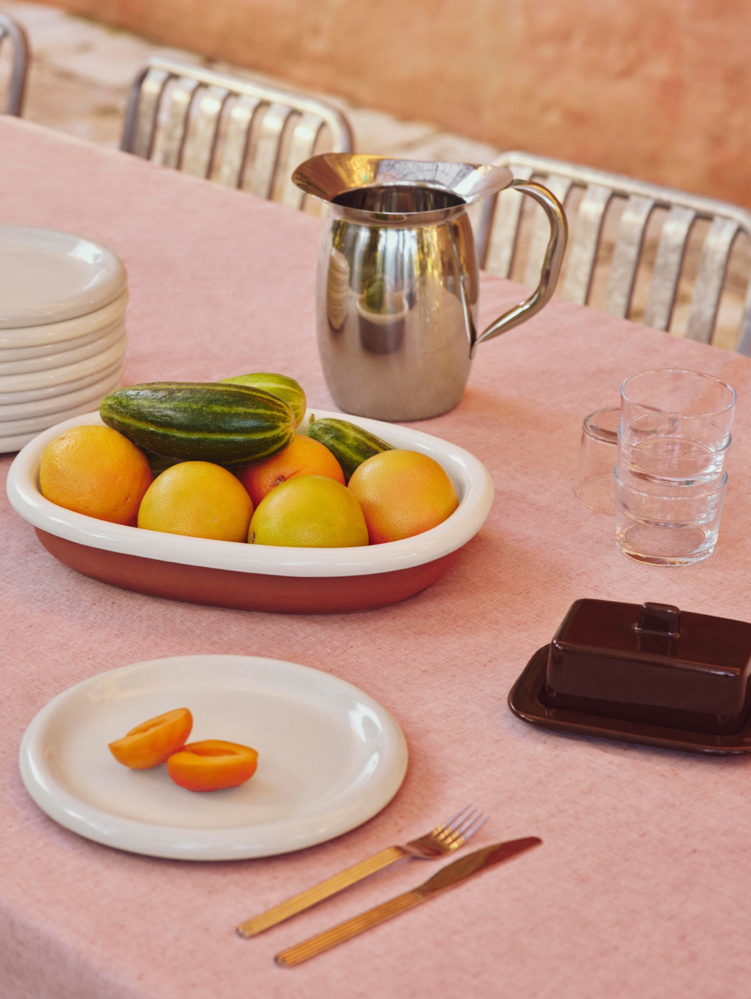 Barro Butter Dish by HAY - Burgundy