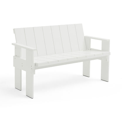 Crate Dining Bench - White Lacquered Pinewood