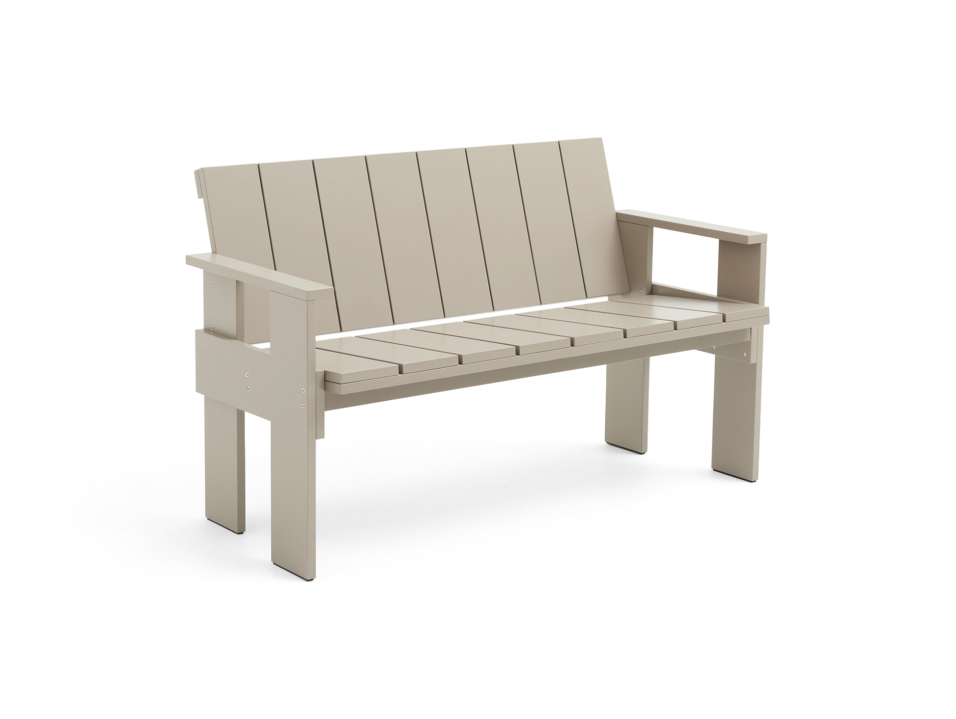 Crate Dining Bench - London Fog Lacquered Pinewood