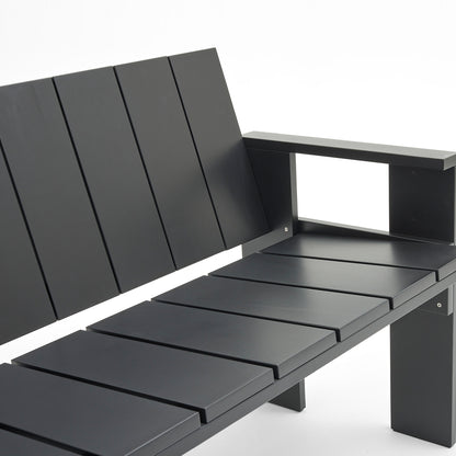 Crate Lounge Sofa by HAY - Black Lacquered Pinewood