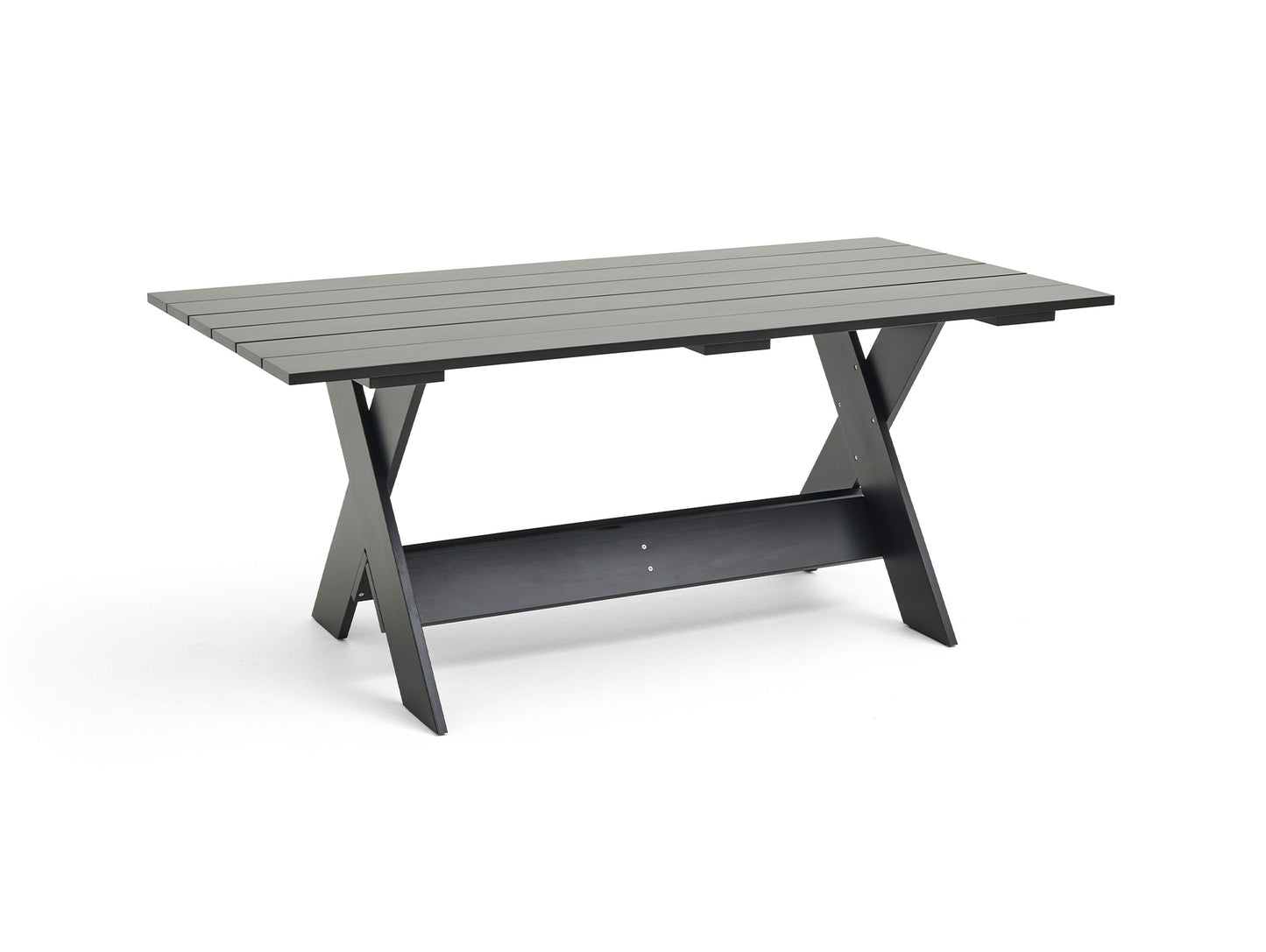 Crate Dining Table by HAY - Length: 180 cm / Black Lacquered Pinewood