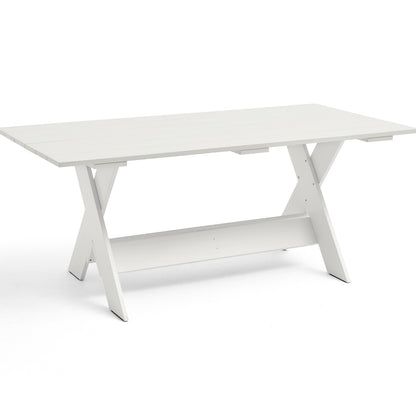 Crate Dining Table by HAY - Length: 180 cm / White Lacquered Pinewood