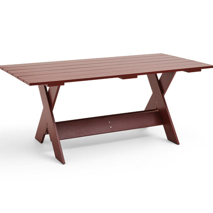 Crate Dining Table by HAY - Length: 180 cm / Iron Red Lacquered Pinewood
