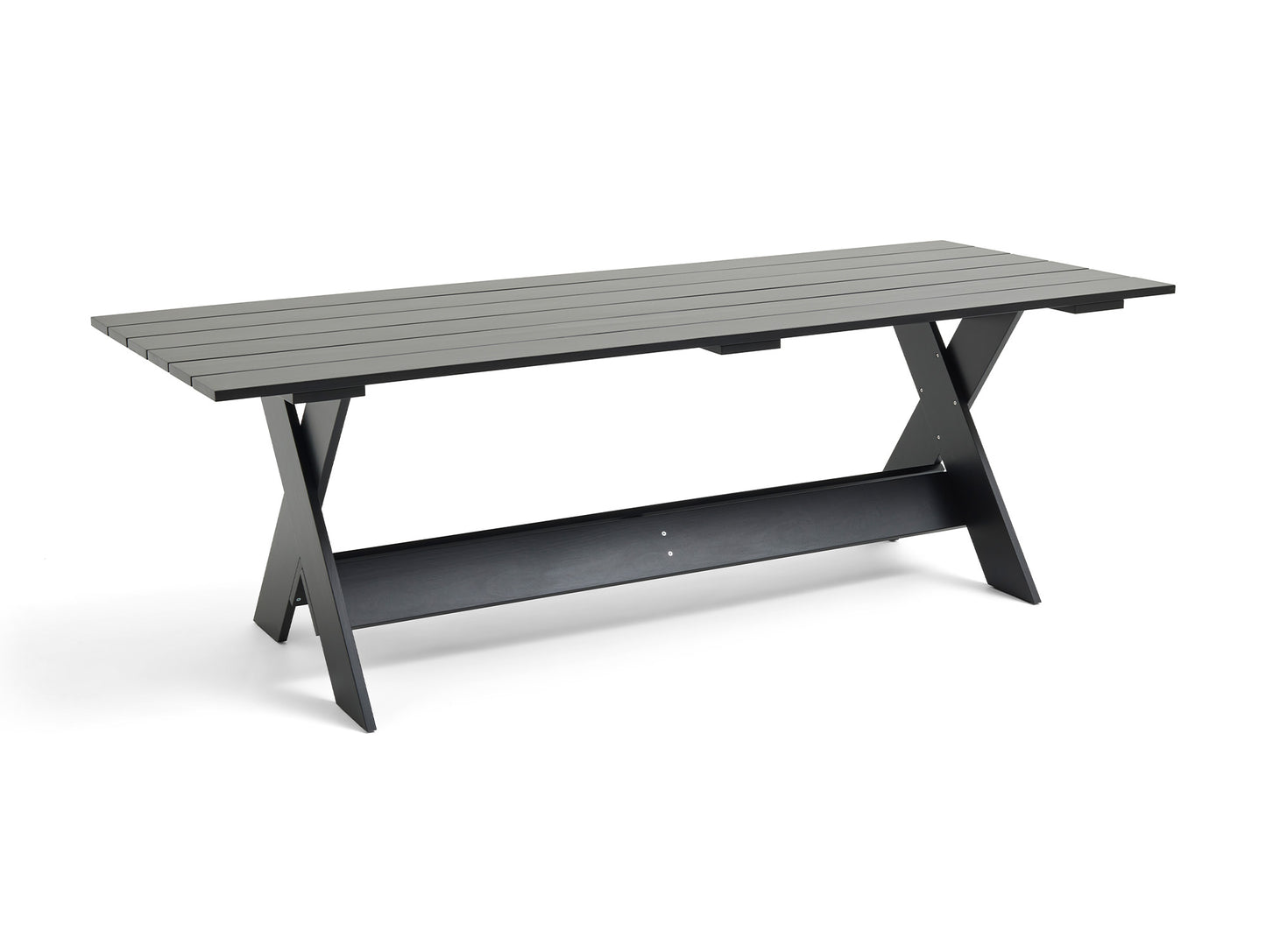 Crate Dining Table by HAY - Length: 230 cm / Black Lacquered Pinewood
