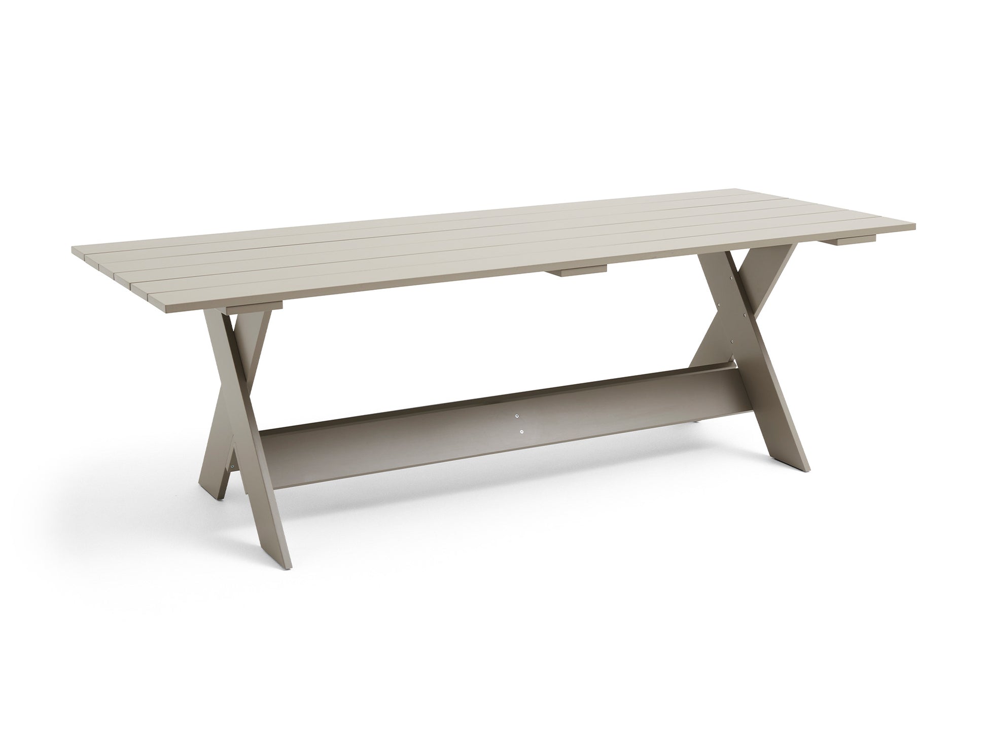 Crate Dining Table by HAY - Length: 230 cm / London Fog Lacquered Pinewood