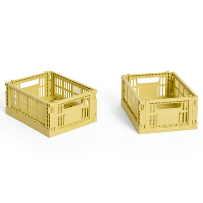 Colour Crate Mini - Set of 2 by HAY - Dusty Yellow