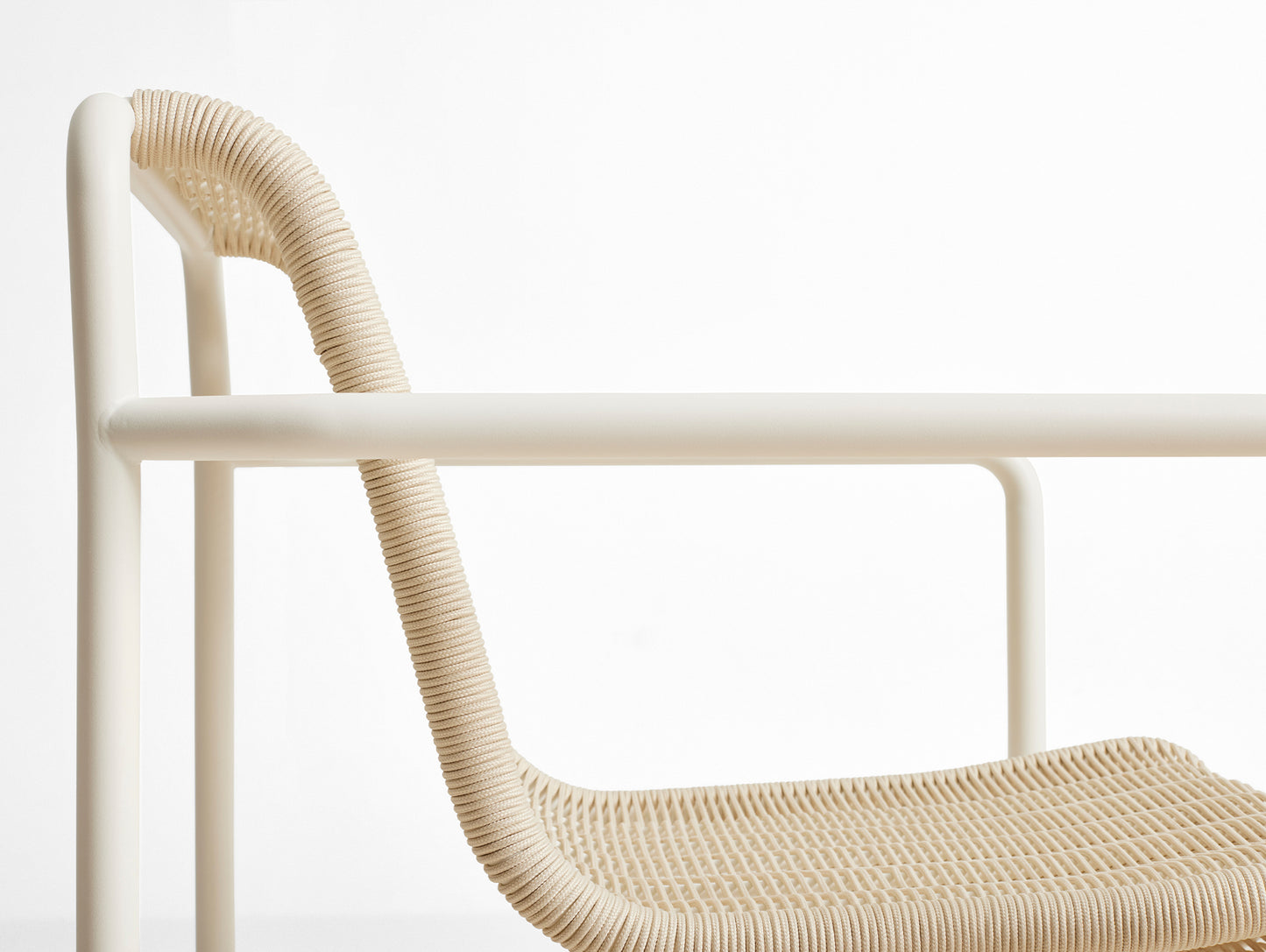 Palissade Cord Lounge Chair Low by HAY - Cream White Cord