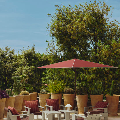 Terrazza Parasol by HAY - Square / Off-White and Burgundy