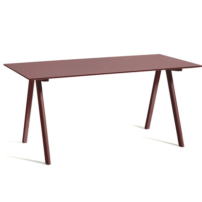 Copenhague Desk CPH 10 by HAY - Burgundy Linoleum Tabletop / Bordeaux Lacquered Oak Base
