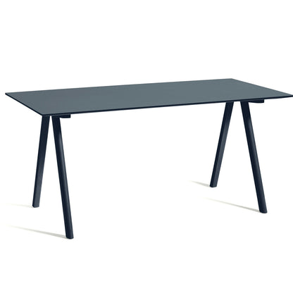 Copenhague Desk CPH 10 by HAY - Smokey Blue Linoleum Tabletop / Deep Blue Lacquered Oak Base