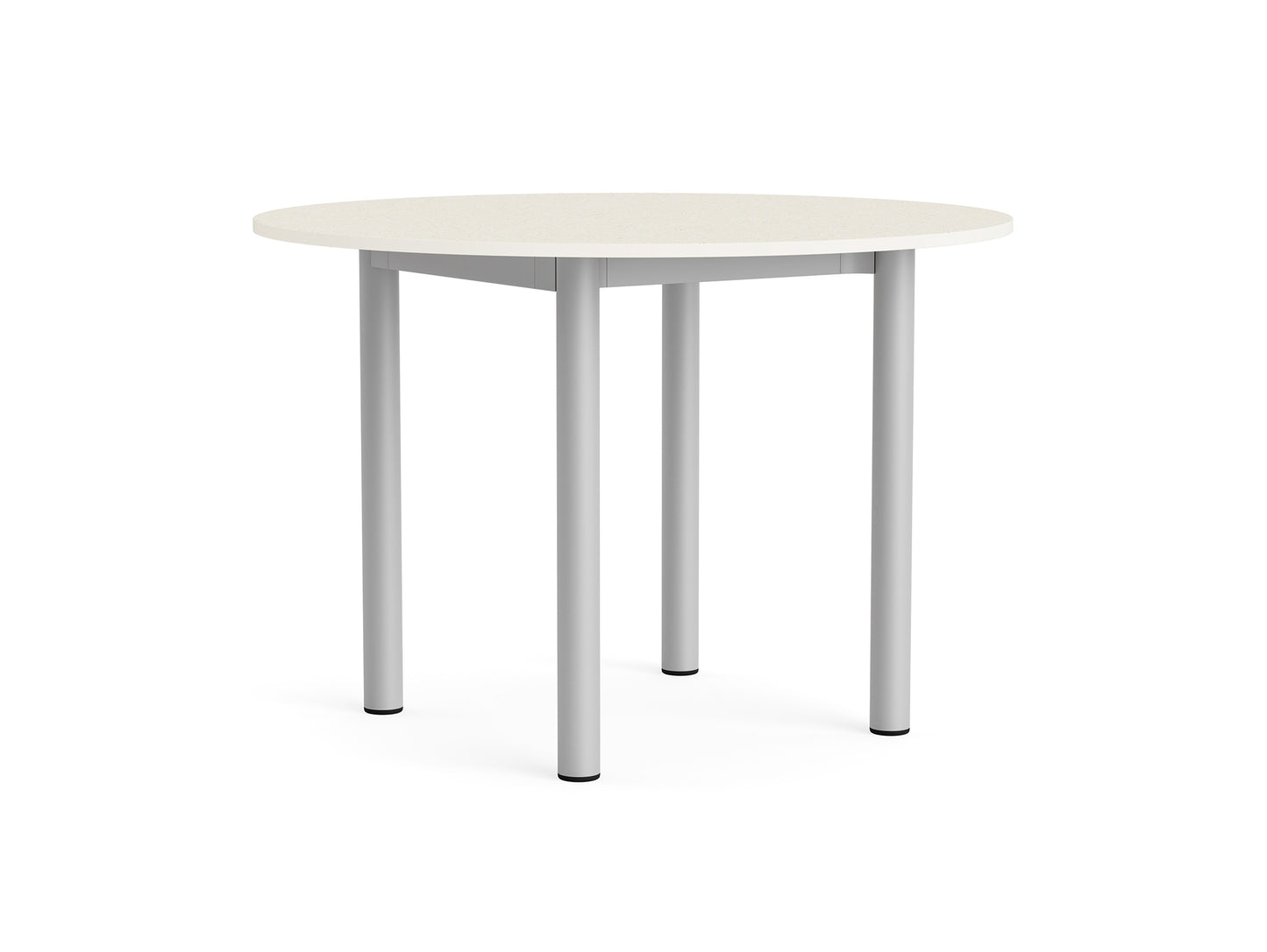 Annex Table Round by HAY - Diameter: 110 cm / Cotton Cream Textile Composite Top / Anodised Aluminium Legs