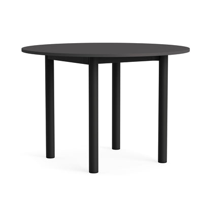 Annex Table Round by HAY - Diameter: 110 cm / Dark Grey Linoleum Top / Charcoal Aluminium Legs