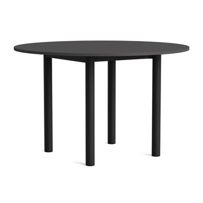 Annex Table Round by HAY - Diameter: 120 cm / Dark Grey Linoleum Top / Charcoal Aluminium Legs