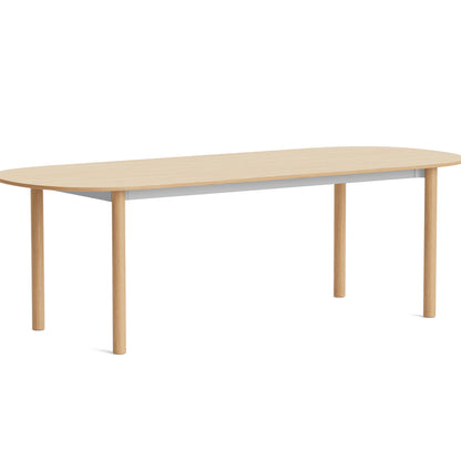 Annex Table Oblong by HAY - L240 cm / Oak Veneer Tabletop / Solid Oak Legs / Anodised Aluminium Apron