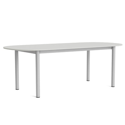 Annex Table Oblong by HAY - L220 cm / Cloud Grey Linoleum Top / Anodised Aluminium Legs