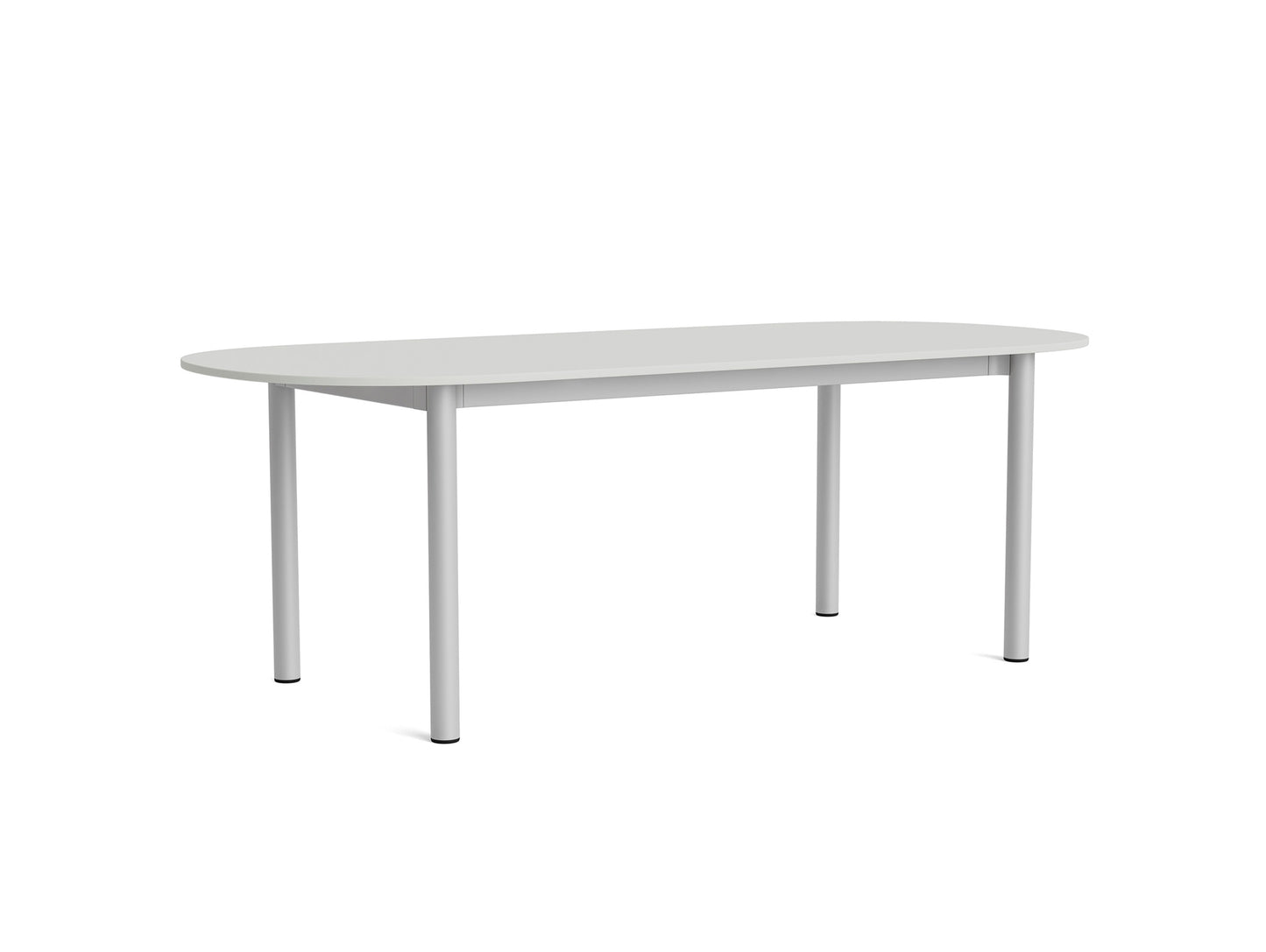 Annex Table Oblong by HAY - L220 cm / Cloud Grey Linoleum Top / Anodised Aluminium Legs