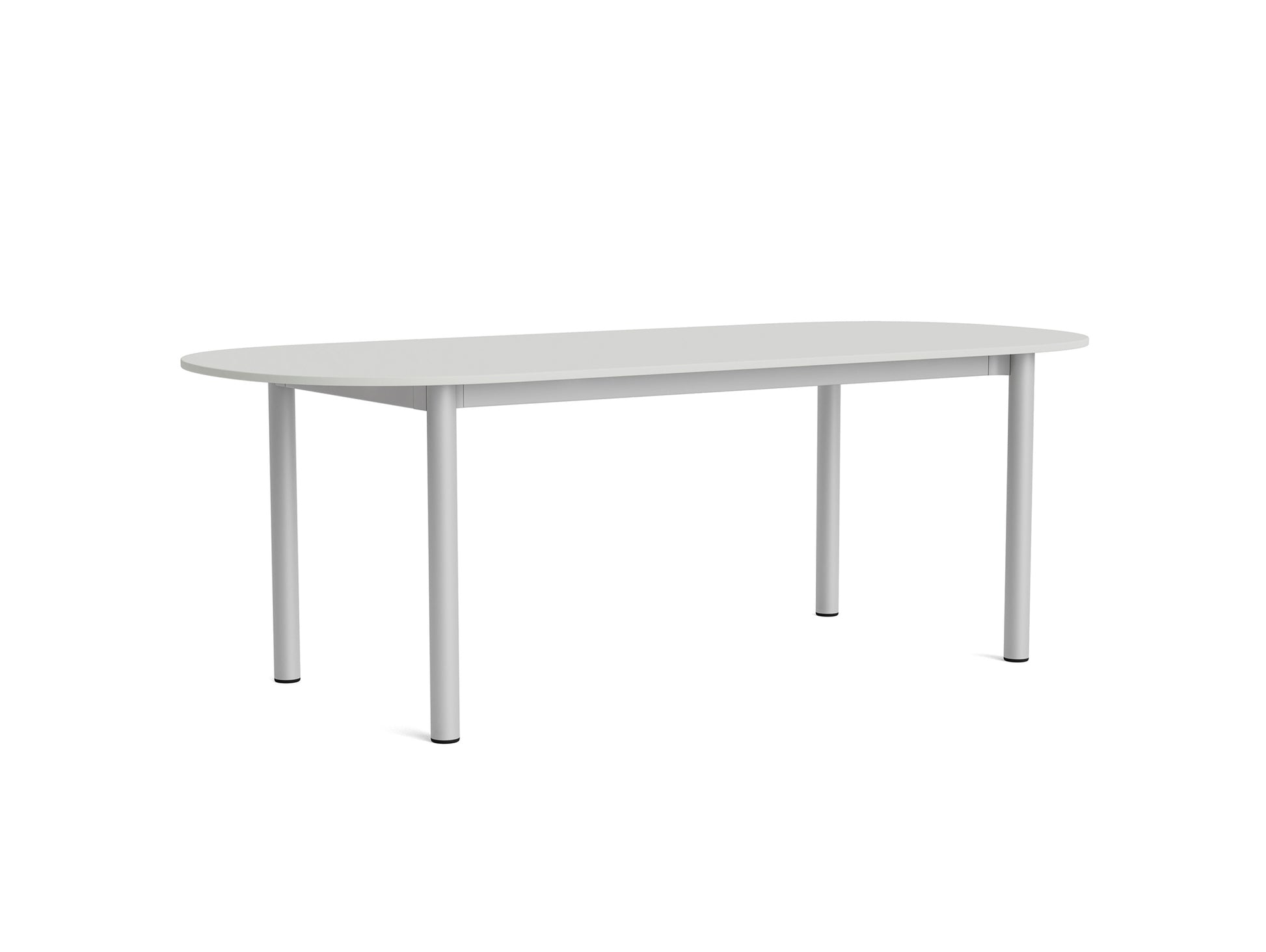 Annex Table Oblong by HAY - L220 cm / Cloud Grey Linoleum Top / Anodised Aluminium Legs