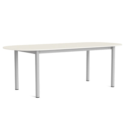 Annex Table Oblong by HAY - L220 cm / Cotton Cream Textile Composite Top / Anodised Aluminium Legs