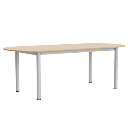 Annex Table Oblong by HAY - L220 cm / Oak Veneer Tabletop / Anodised Aluminium Legs