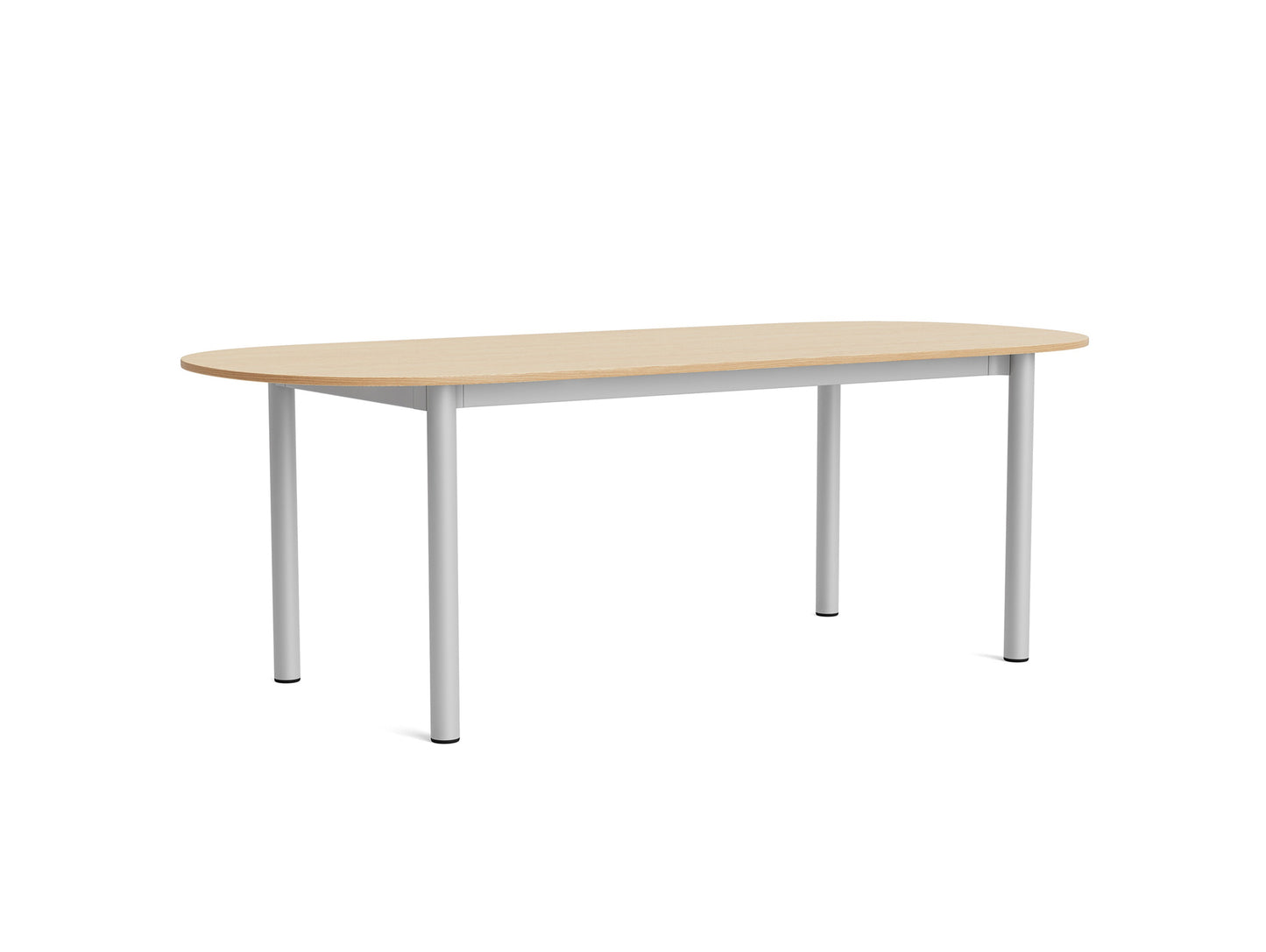 Annex Table Oblong by HAY - L220 cm / Oak Veneer Tabletop / Anodised Aluminium Legs