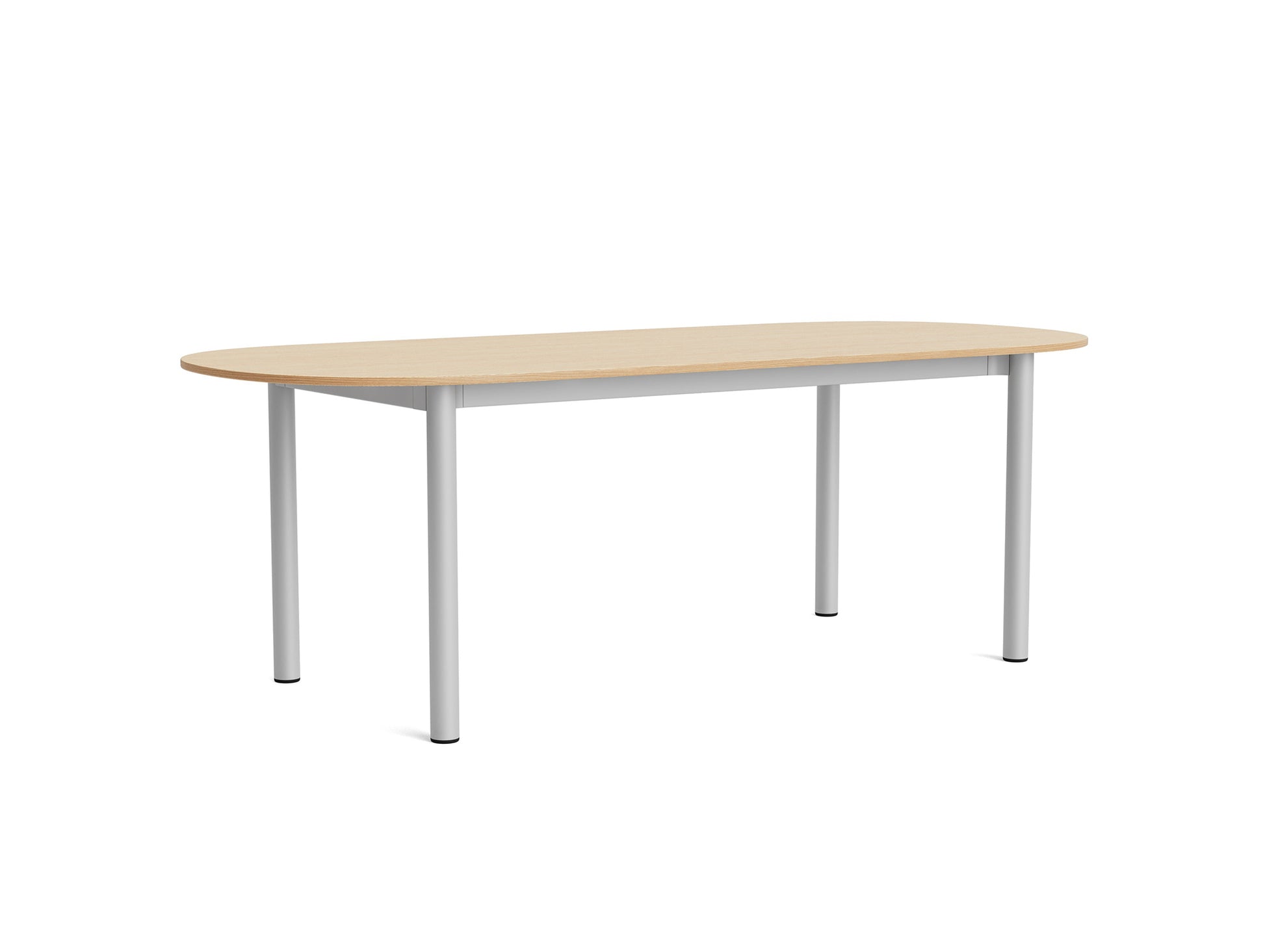 Annex Table Oblong by HAY - L220 cm / Oak Veneer Tabletop / Anodised Aluminium Legs