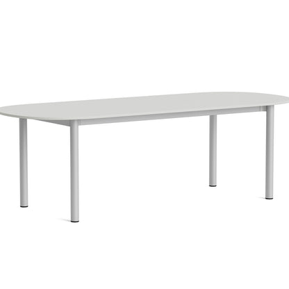 Annex Table Oblong by HAY - L240 cm / Cloud Grey Linoleum Top / Anodised Aluminium Legs